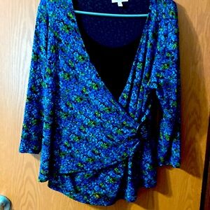 Large side swept blouse